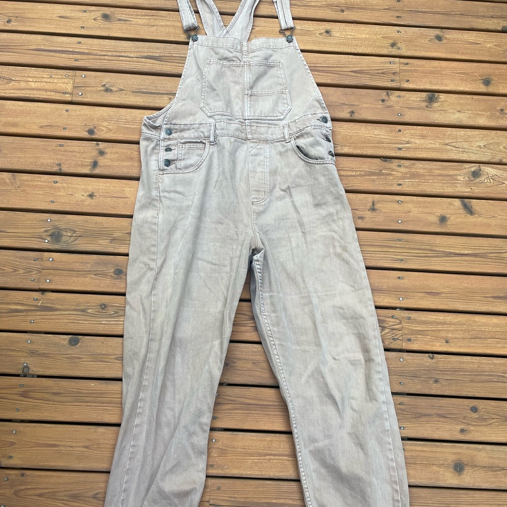 Free People Tan Overalls